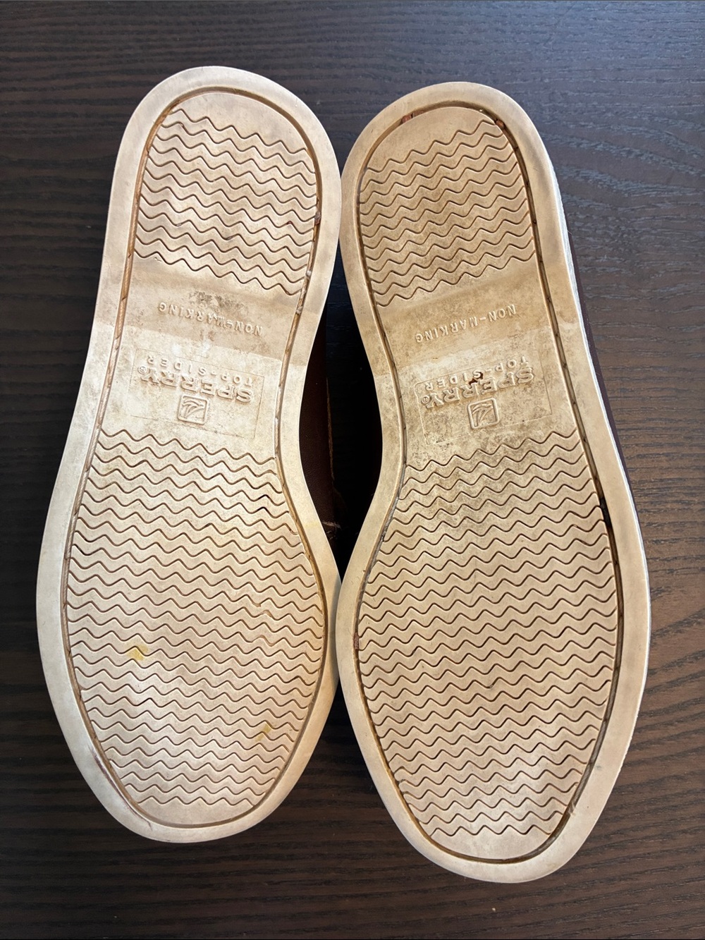 Sperry Dark Brown Leather Boat Shoes with Tan Laces - Picture 4 of 6